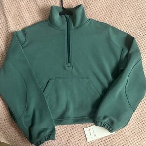 Green Quarter-Zip Women's Jacket. New with tags